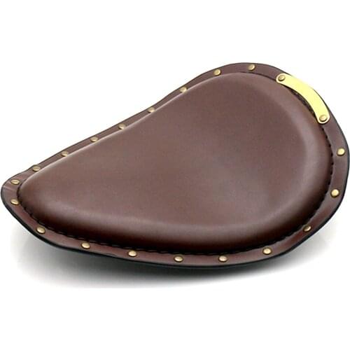 Leather Universal Motorcycle Drive Solo Seat For Harley Bobber Chopper Sportster 883 1200 Heritage Springer