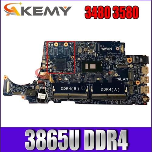 16852-1 D5FVH FOR Dell Latitude 3480 3580 Laptop Motherboard Celeron® Processor 3865U DDR4 CN-04FRPT 4FRPT Mainboard 100% tested