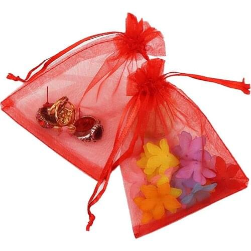 Organza Bag Jewelry Packaging Gift Candy Wedding Party Packing Favors Pouches Drawable Bags Present Sweets Pouches 17*23cm