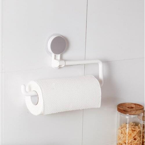 Multi-function Bathroom Toilet Paper Holder Towel Paper Roll Rack Suction Cup Kitchen Bathroom Holder