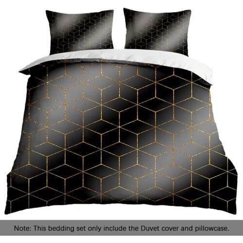 BailiPromise Colourful Gradient jogo de cama Bedroom 3D Print Cube Pillowcase Soft Duvet Cover adult Wedding Queen King Twin