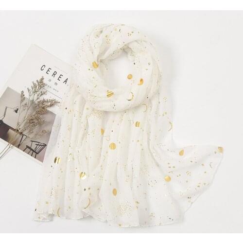 New Plain Cotton Scarf Women Hijab Gold Glitter Scarves Shawl Foulard Muslim Headband Islamic Turban Wrap180*80cm