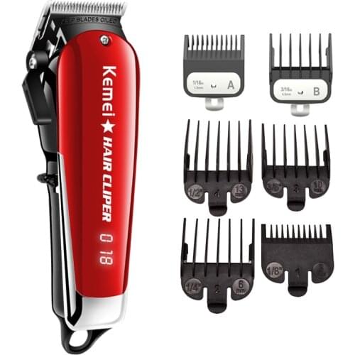 Kemei professional hair trimmer cordless Hair cutter barber hair clipper for men LCD display beard trimmer