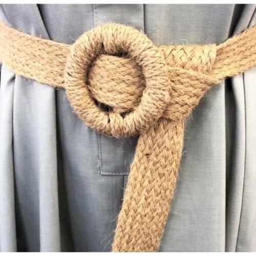 Womens Beige Straw Belt Thick stylish summer 2021 wholesale healthy