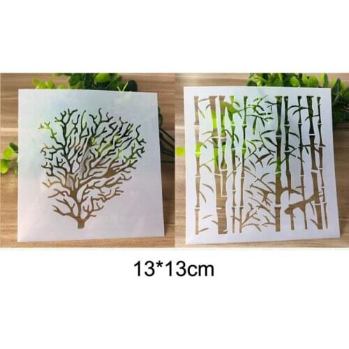 Stencil Branch Hollow Painting Template Embossing Craft Accessories Sjablonen For Scrapbooking Stencil Reusable
