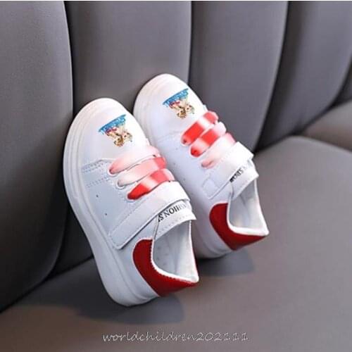 Disney Kid Shoes Frozen Elsa Girl Shoes Toddler Shoes for Boys Soft Soles Non-Slip Fashion Childrens Small White Shoes Sneakers