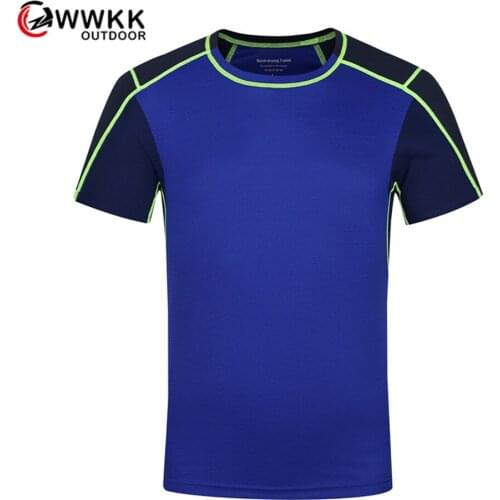 WWKK Polyester Fitness Casual Men/Women Hiking T Shirt Knitted Short Sleeves More Colors Tops O Neck Tee Mountaineering T-Shirts
