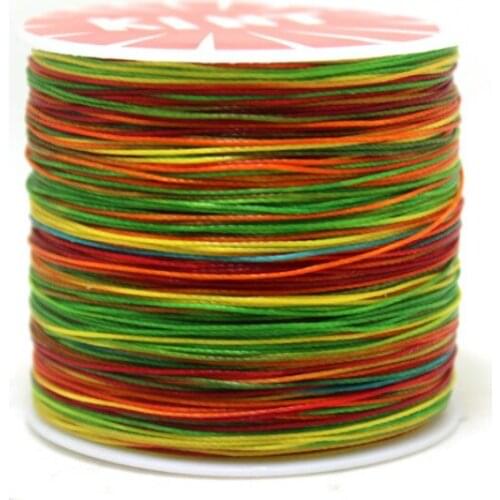 0.45-0.7mm multi color Wax Cord Thread Cotton Cords String Strap Rope Beads For Jewelry Making Bracelets Necklace DIY Cord