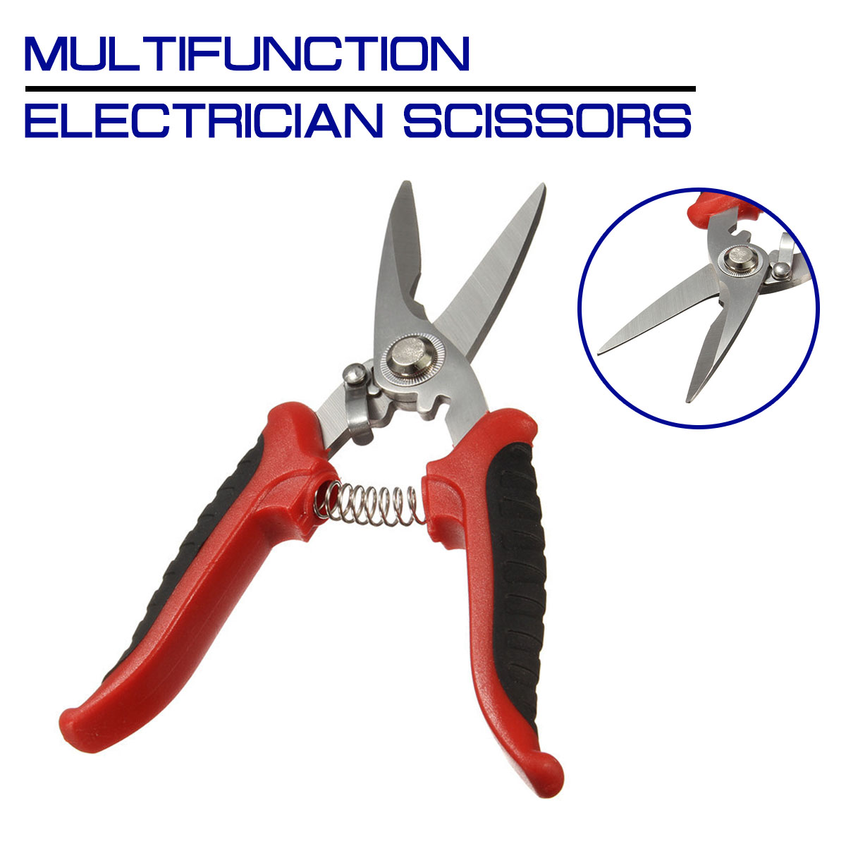 1PC Stainless Steel Multifunction Electrician Scissors Manually Shears Groove Cutting Wire and Thin steel Plate Hand Tools