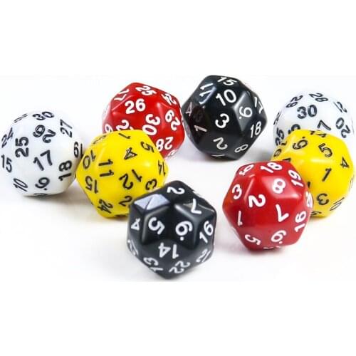 1PC Polyhedral Dice 30 Sideed Dice Board TRPG D6 Playing Game Entertainment Dice for Bar Pub Club Party Table Game Accessories