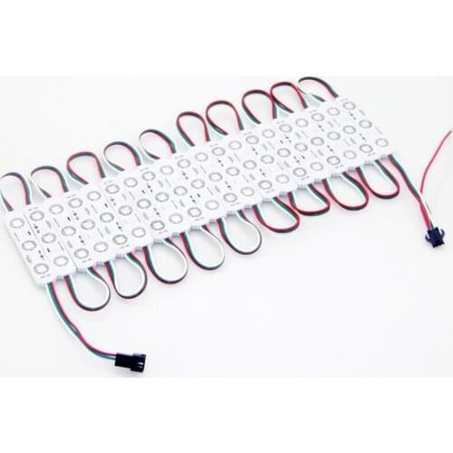 100PCS 5strings DC12V WS2811 RGB LED Strip 5050 3 LED Dream Color LED Modules IP65 For Advertising Letter Led Sign backlight