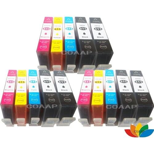 15 pack Compatible HP655 HP 655 XL ink cartridge deskjet 3525 4615 4625 5525 6525 with chips