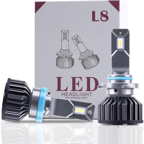 2pcs Highbright L8 Car Headlight Bulbs Led H1/H4/H7/H8/9005 For Auto Headlights Pure White 6000k P43T Led Headlamp 9 -32V 6000LM