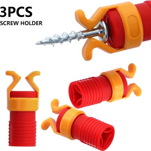 3pcs Screw Holder Generic ABS plastic Screw Holder Clamper Fixing Set Screw Screw Holder Bit Fixing Sleeve Woodworking Tools