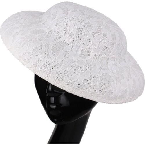 30CM Big Ivory Fascinators Bases Make For Women Wedding Party DIY Hair Accessories Ivory Bridal Hats Event Millinery 6Pcs/Lot