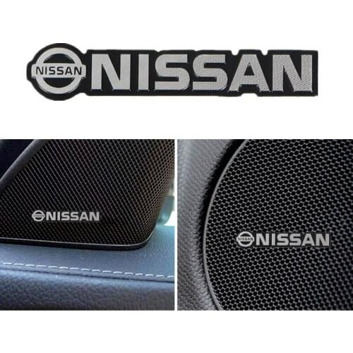 3D Car Styling Sticker Aluminum Emblem interior Speaker audio Badge for Nissan Nismo X-trail Almera Qashqai Tiida Teana Juke