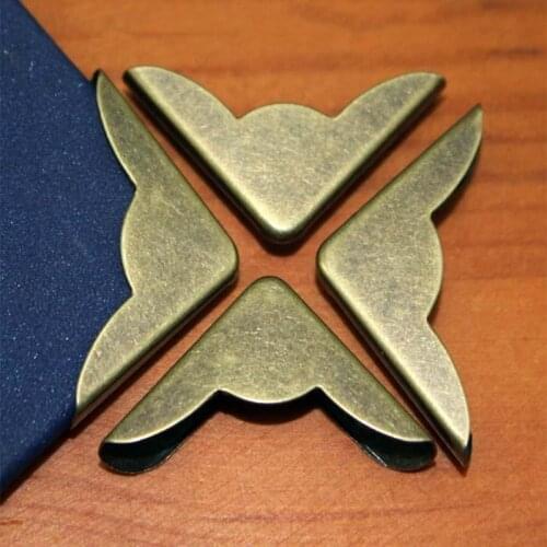 50Pcs Bronze Tone Book Scrapbooking Albums Menus Corner Protectors Metal Corners For Books,22*22mm,fit 3~4mm