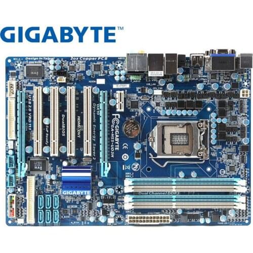 Used gigabyte GA-H55-UD3H original motherboard for intel LGA 1156 DDR3 H55-UD3H 16GB for I3 I5 I7 H55 mainboard PC boards