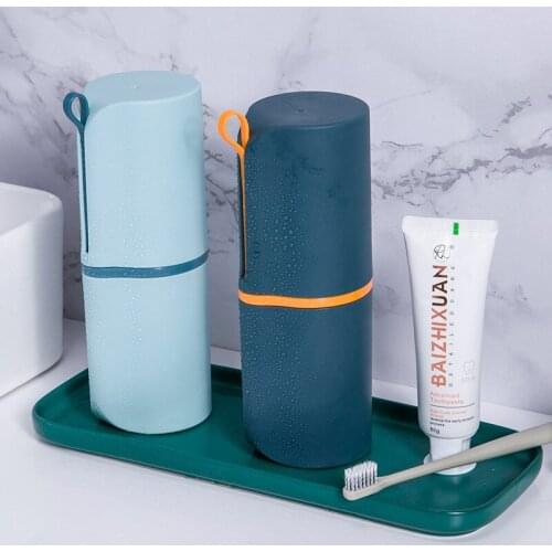 Bence Bathroom Tumblers Mouthwash CupHome Travel Solid Color Toothbrush Holder Cups Toothbrushing Cup and Toothpaste Storage Box