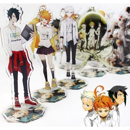 The Promised Neverland Theme Anime Collection Key Chain Emma Norman Ray Two Sided Acrylic Stand Model Plate Keychain Fans Gift