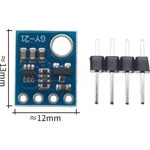 Humidity Sensor with I2C IIC Interface Si7021 Industrial High Precision GY-21 Temperature Sensor Module Low Power CMOS 3-5V
