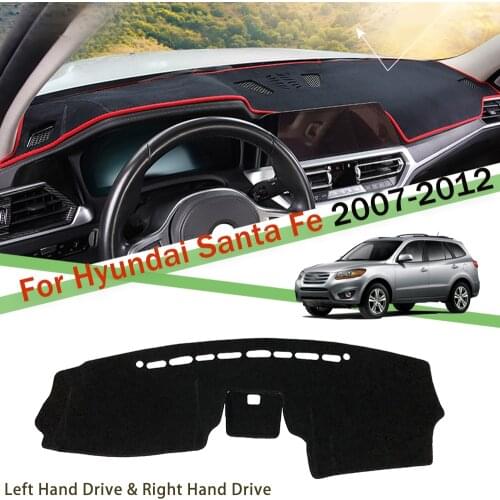 For Hyundai Santa Fe 2007-2012 proof instrument panel mat Sunscreen mat Dashboard Cover Sunshade Dashmat Accessories