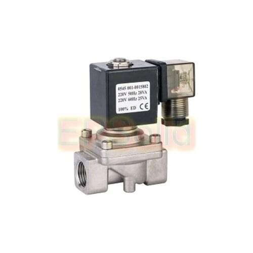 Free Shipping 1/2''~1'' Direct Drive Stainless Steel Solenoid Valve SPU220 2 Way Solenoid Valve DC12V,DC24V,AC110V and AC220V