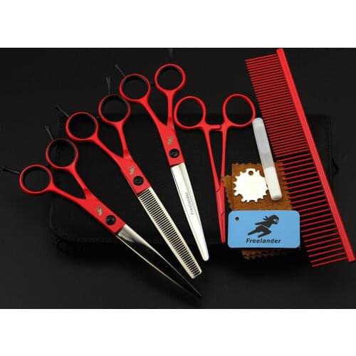 Freelander Professional Pet Grooming Scissors Set 7 Inch,Dog Grooming Shears,Scissors For Dog Grooming,Pet Forbici Scharen