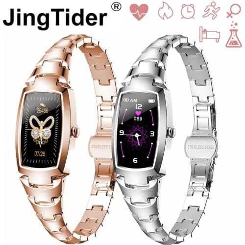 H8 Pro Women Smart Watch 1.08" HD Full Touch Womens Watches Fitness Bracelet Heart Rate Blood Pressure Monitor Woman Smartwatch