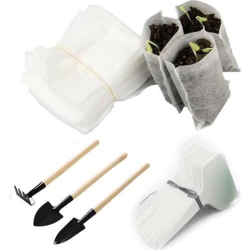 Mini Shovel Rake Spade Wooden Handle Plant label Seed Nursing growing bag Sets Kits Gardening Tools Soil Raising Flowers Tools