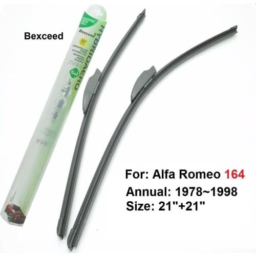 Bexceed of Car Windshield 1 Pair(21"+21") flat wiper blade for ALFA ROMEO 164 . 1987~1998