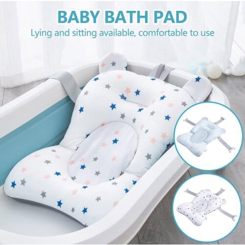 Baby Bath Pad, Universal Floating Non-slip Infant Bath Tub Cushion Pillow Support Seat for Newborn Boys Girls 0-18 Months
