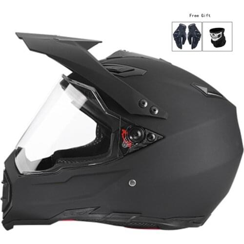 Professional Racing Motocross Casque hors route Casque Moto Capacete Moto Casco Off-road ADULT Motorcycle Helmet DOT MATTE BLACK