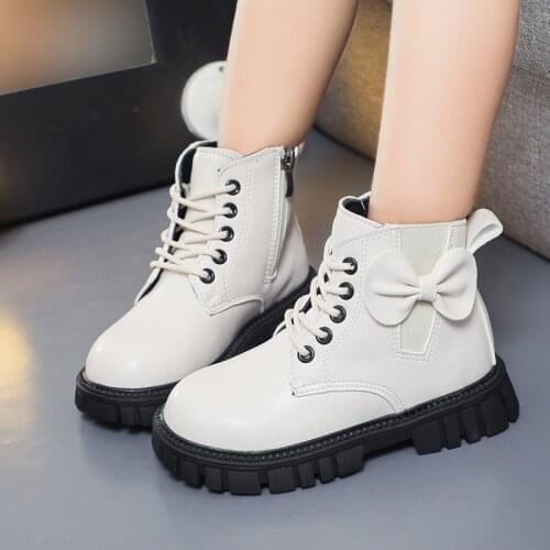 Кожаные ботинки для девочек Pzhk China At AliExpress