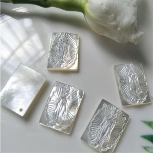 15pcs/lot Natural Virgin of Mother of Pearl Shell for DIY Jewelry