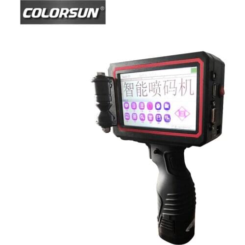 Touch screen 300 dpi manual Intelligent QR Inkjet USB 360 T ink printer data encoder coding machine + eco solvent ink cartridge