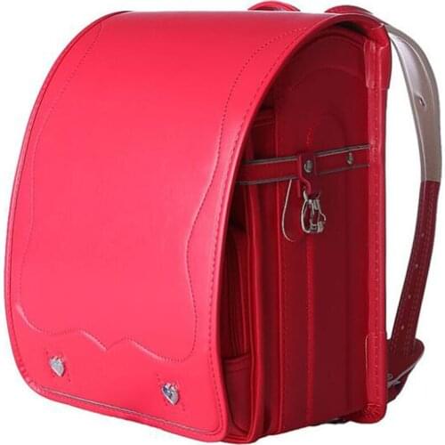 School bags for girls boys backpack Japanese style kids PU leather bag orthopedic school backpack for kids waterproof book bag