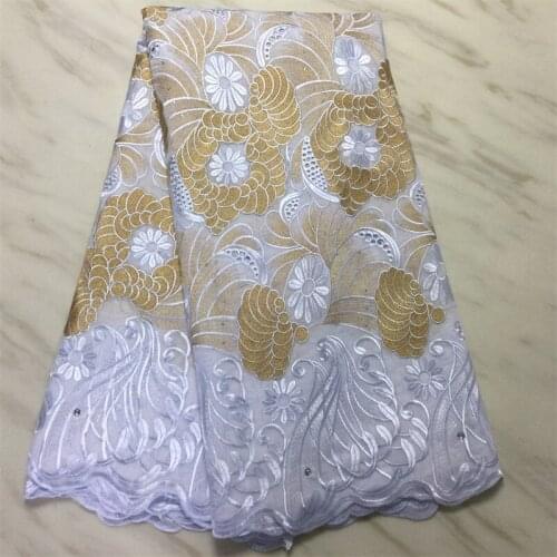 Swiss Lace Fabric 2021 Heavy Beaded Embroidery African Lace Fabrics Cotton Fabric Swiss Voile Dry Lace In Switzerland 5Yards