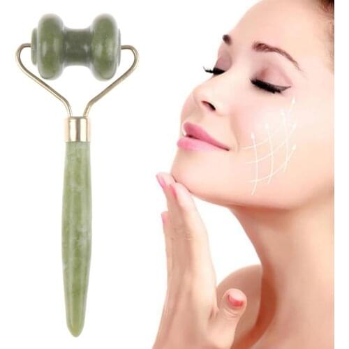 Jade Roller Massager For Face Skin Care Gouache Scraper Lift Beauty Tools Body Back Eye Chin Stone Facial Slimming Massager Tool