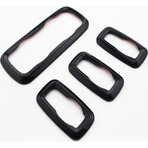 Oal Burning ABS Black Window Lifter Switch Decoration Panel Cover Trim Sticker for Ford Ecosport New Fiesta MK7 Accessories