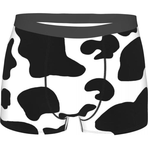 Cow Print Cottagecore Rural Aesthetic Underpants Homme Panties Mens Underwear Ventilate Shorts Boxer Briefs
