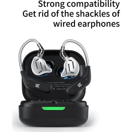 KZ AZ09 5.2 Bluetooth HD Module Earphones Wireless Upgrade Cable Bluetooth 5.2 HIFI Wireless Ear Hook Connector Charging case