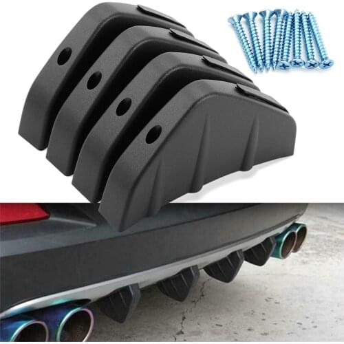 4pc Universal Car rear bumper cast shark spoiler for Subaru Forester Outback Legacy Impreza XV BRZ
