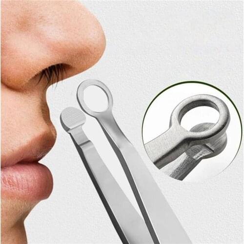 Universal Nose Hair Trimming Tweezers Nose Trimmer Tweezer Round Tip Eyebrow Perfect Steel Nose Hair Removal Trimming
