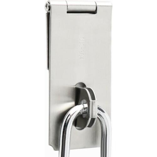 Alise Stainless Steel Padlock Hasp Door Clasp for Windows Drawers Cabinets Lockers Garden Guardrails Pet Doors,Brushed Nickel