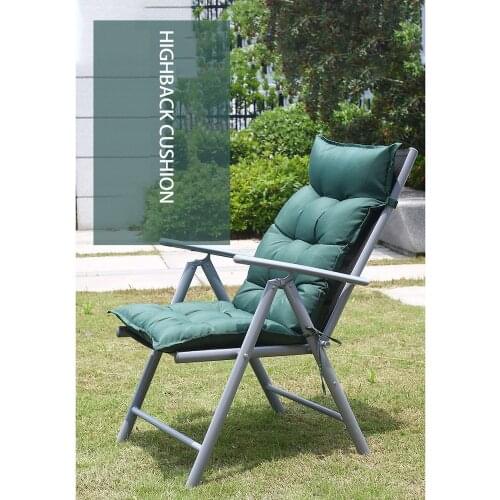 Green Waterproof Sunscreen Chair Cushion Simple Style Polyester Fiber High Resilience Native Cotton Chair Cushion Seat Cushion