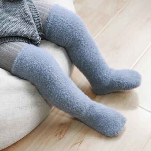 Winter Thicken Cotton Children Long Socks Boys Girls Floor Socks Warm Non-slip Toddler Shoes Infant Soft Sole Sock 4 Color