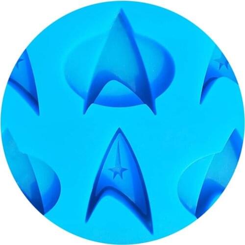 Star Trek Gifts Silicone Freezer Candy Chocolate Molds Cake Form Ice Cube Trays Cool Novelty Mini Starfleet Mold Great for Party