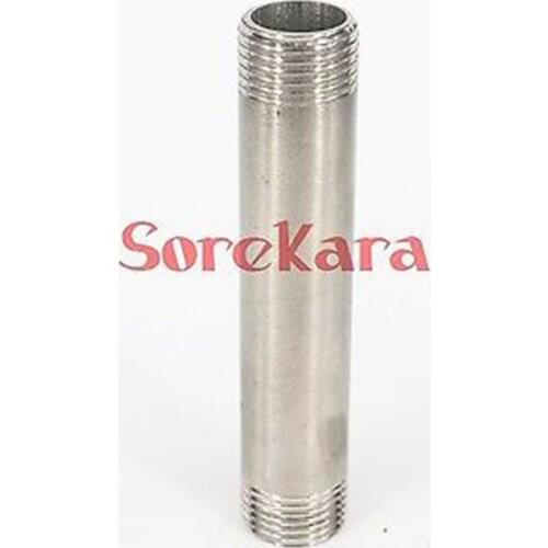1" BSP Equal Male Thread Length 100mm Barrel Nipple 304 Stainless Pipe Fitting Connector Coupler water oil air
