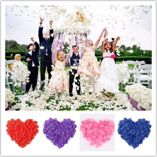 1000pcs Silk Artificial Flower Rose Petals wedding decoration Atificial Petals Silk Polyester Rose Flowers Wedding Petals 9Z